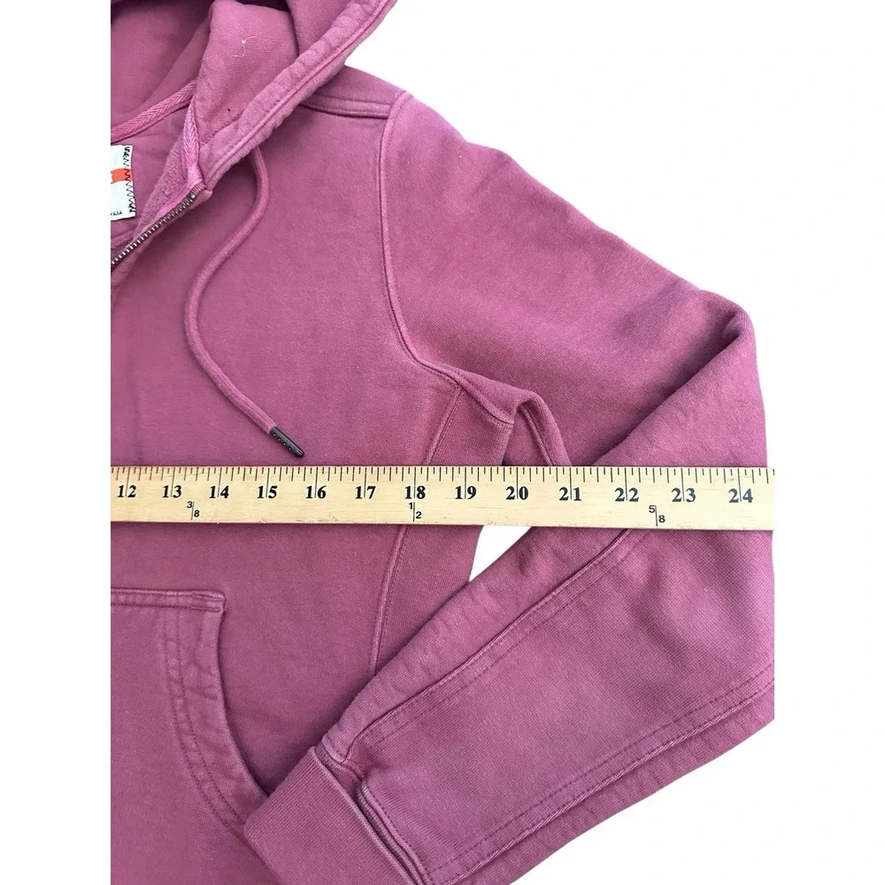 American Giant Hoodie Sweatshirt Womens Medium Vintage Wash Pink Pockets #HR-6‎ - Picture 6 of 9